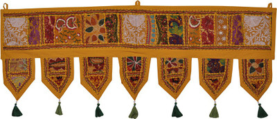 

Lal Haveli Handmade Khambadiya Design Cotton Door Valance Hanging Toran(Cotton)