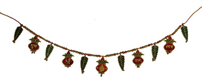 

eCraftIndia Metal Lord Ganesha with Kalash Door Hanging Toran(Metal)
