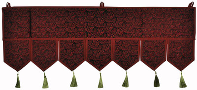 

Lal Haveli Rajasthani Handmade Beautiful Floral Design Silk Window Valance Door Hanging Toran(Silk)
