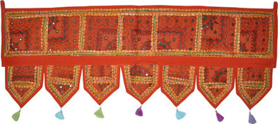 

Lal Haveli Ethnic Handmade Mirror Embroideed Toran(Cotton)