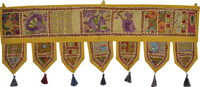 

Lal Haveli Rajasthani Beautiful Cotton Hanging Handmade Khambadiya Window Valance Toran(Cotton)