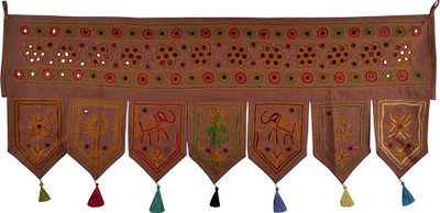 

Lal Haveli Handmade Embroidery Design Cotton Door Valance Hanging Toran(Cotton Febric)