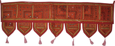 

Lal Haveli Ethnic Handmade Mirror Embroidered Door Decoration Door Hanging Toran(Cotton)