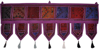 

Lal Haveli Ethnic Rajasthani Beautiful Handmade Khambadiya Door Hanging Toran(Cotton)