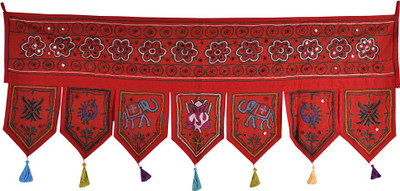 

Lal Haveli Home Decor Attractive Cotton Door Valance Hanging Toran(Cotton Febric)