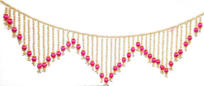

Ratna Door Decoration Flower Mirror Beads Bandhanwar Toran