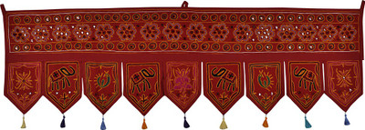 

Lal Haveli Handmade Elephant Design Cotton Wall Tapestry Decorative Toran(Cotton)