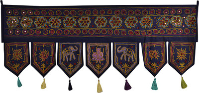 

Lal Haveli Handmade Embroidery Design Cotton Door Valance Hanging Toran(Cotton Febric)