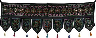

Lal Haveli Ethnic Elephant Design Floral Embroidery Work Cotton Door Hanging Toran(Cotton)