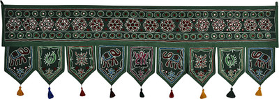 

Lal Haveli Traditional Embroidery Designer Decorative Tapestry Door Valance Hanging Toran(Cotton)