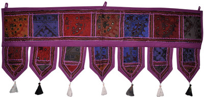 

Lal Haveli Ethnic Mirror and Embroidery Work Door hanging Toran(Cotton)