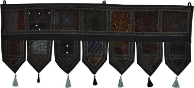 

Lal Haveli Rajasthani Handmade Beautiful Khambadiya Design Cotton Door Valance Decorative Toran(Cotton)