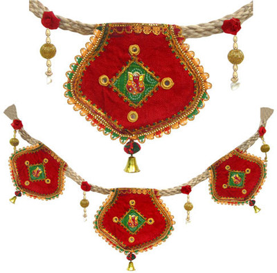 

Creativity Centre Shubh Ganesha Doorhanging Toran(Jute cloth)