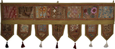

Lal Haveli Ethnic Traditional Handmade Vintage Cotton Bandhanwar Home Décor Toran(Cotton)
