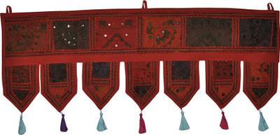 

Lal Haveli Rajasthani Beautiful Cotton Hanging Handmade Khambadiya Window Valance Toran(Cotton)