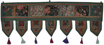 

Lal Haveli Rajasthani Handmade Khambadiya Design Cotton Door Valance Decorative Toran(Cotton)