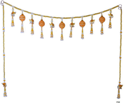 

JaipurCrafts Royal Rajasthan Door Decoration Golden Bandhanwar Toran(Crystal)