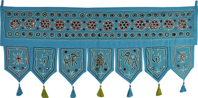 

Lal Haveli Traditional Handmade Bandhanwar Door Valance Door Decoration Toran(Cotton Febric)