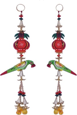 

Indigo Creatives Parrot Door side Wall Hanging Diwali Toran Latkan 1050 Toran