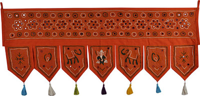 

Lal Haveli Decorative Handmade Door Valance Bandhanwar Door Décor Toran(Cotton Febric)