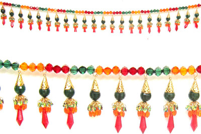 

Creativity Centre Colorful Crystal Welcome Bandanwar Door Hanging Toran(Crystal)