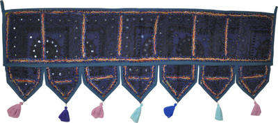 

Lal Haveli Ethnic Rajasthani Handmade Embroidery Patchwork Mirror Door Hangings Toran(Cotton)