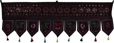 

Lal Haveli Ethnic Floral Embroidery Mirror Work Door Hanging Toran(Cotton)