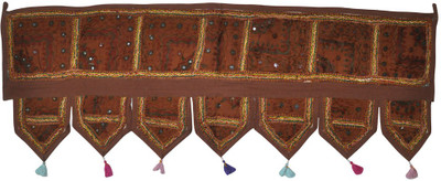 

Lal Haveli Ethnic Handmade Mirror Embroidered Door Decoration Door Hanging Toran(Cotton)