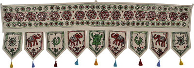 

Lal Haveli Home Décor Beautiful Cotton Wall Tapestry Decorative Toran(Cotton)