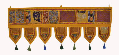 

Lal Haveli Decorative Handmade Valance Bandhanwar Door Décor Toran(Cotton)