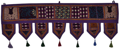 

Lal Haveli Ethnic Rajasthani Beautiful Handmade Khambadiya Door Hanging For Door Decor Toran(Cotton)