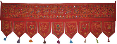 

Lal Haveli Indian Vintage Handmade Hanging Toran(Cotton)