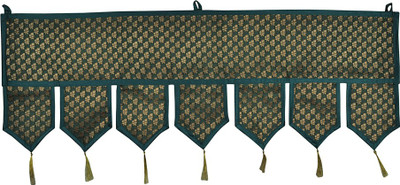 

Lal Haveli Handmade Floral Silk Bandhanwar Window Valance Door Decoration Toran(Silk)
