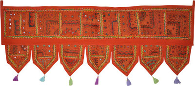 

Lal Haveli Ethnic Handmade Mirror Embroideed Toran(Cotton)