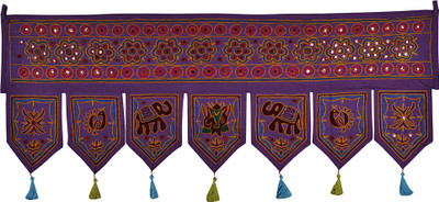 

Lal Haveli Modern Mirror Work Handmade Designer Cotton Door Valance Hanging Toran(Cotton Febric)
