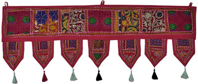 

Lal Haveli Ethnic Traditional Handmade Vintage Cotton Bandhanwar Home Décor Toran(Cotton)