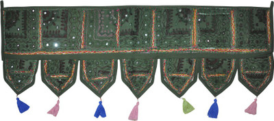 Lal Haveli Ethnic Beautiful Handmade Embroidery With Mirror Work Tapestry Toran(Cotton) Lal Haveli Ethnic Beautiful Handmade Embroidery With Mirror Work Tapestry Toran(Cotton)