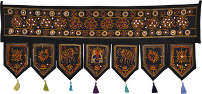 

Lal Haveli Home Décor Embroidered Cotton Door Hanging Toran(Cotton Febric)