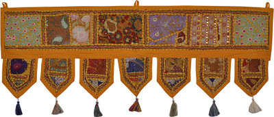 

Lal Haveli Handmade Beads and Embroidery Work Door Valance Cotton Toran(Cotton)