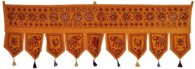 

Lal Haveli Mirror Work Cotton Door Hanging Toran(Cotton)