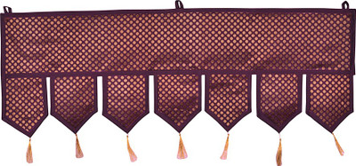 

Lal Haveli Ethnic Beautiful Handmade Brocade Work Silk Hanging Window Valance Door Toran(Silk)