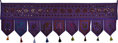 

Lal Haveli Decorative Handmade Door Valance Bandhanwar Door Décor Toran(Cotton Febric)