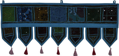 

Lal Haveli Rajasthani Beautiful Cotton Hanging Handmade Khambadiya Window Valance Toran(Cotton)