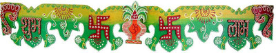

Creativity Centre Shubh Labh Swastik Bandanwar Door Hanging Toran(Wood)