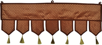 

Lal Haveli Vintage Floral Silk Door Hanging Window Valance Door Decor Toran(Silk)