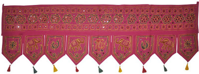 

Lal Haveli Beautiful Bandhanwar for Festival and Wedding Occasion Decoration Toran(Cotton)