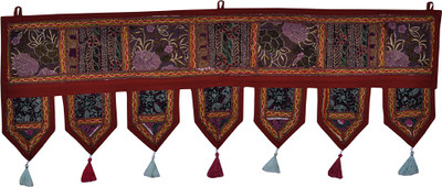 

Lal Haveli Ethnic Rajasthani Beautiful Handmade Khambadiya Door Hanging For Door Decor Toran(Cotton)