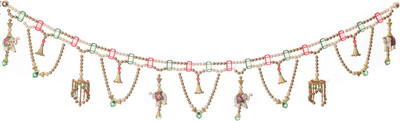 

eCraftIndia Decorative Hanging Elephants Bandarwal Toran(Beads, Cotton Laces, Fancy Stones)