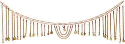 

eCraftIndia Hanging Elephants Design Colorful Bandarwal Toran(Beads, Cotton Laces, Fancy Stones)