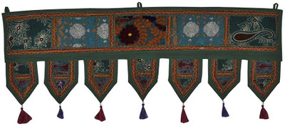 

Lal Haveli Handmade Khambadiya Design Cotton Door Valance Decorative Toran(Cotton)